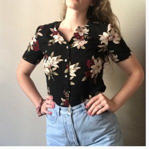 Vintage Floral Button-Up